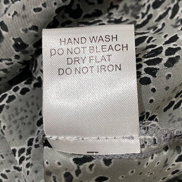 H Squared Sleeveless Tunic Top Dress M Snakeskin Print Lagenlook Hi Lo Hem Sheer - Picture 6 of 6